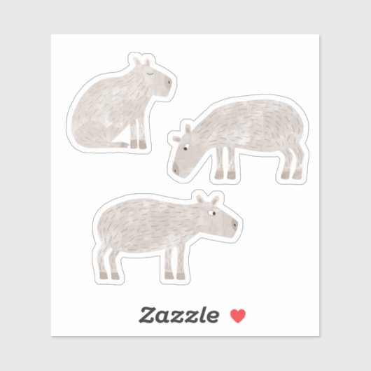 Sticker Fun Capybara (Feuille)