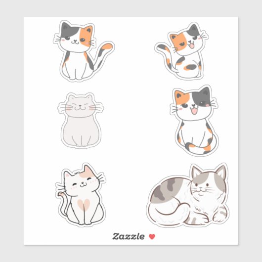 Sticker Fun cat (Feuille)