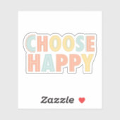 Sticker Fun Choisissez Happy Dire Colorful Typographie (Feuille)