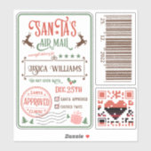 Sticker Fun Christmas Père Noël livraison spéciale enfant (Feuille)