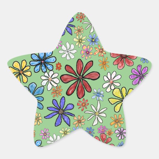 Sticker Fun Colorful Flowers (Devant)