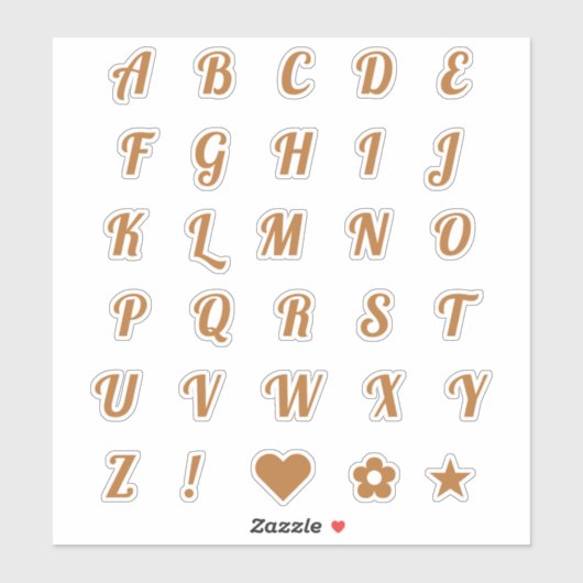 Sticker Fun Copper Police Alphabet Lettres Monogrammes ini (Feuille)