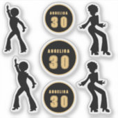 Sticker Fun Disco Anniversaire personnalisé (Devant)
