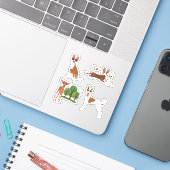 Sticker Fun Dog Kids School (Ordinateur portable avec iPhone)