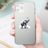 Sticker Fun Elephant Big First Impression Citation Animal  (Téléphone)