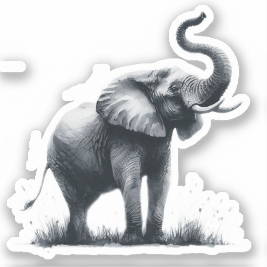 Sticker Fun Elephant Big First Impression Citation Animal  (Recto)