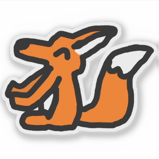 Sticker Fun Fox Drawing (Devant)