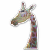 Sticker Fun funky coloré girafe funky (Devant)