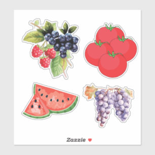 Sticker Fun Furit Pack Watermelon Berries raisins