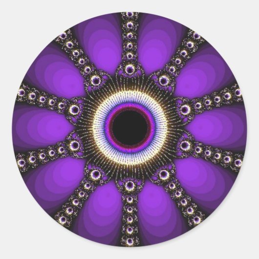 Sticker FUN Géométrique Violet Fractable (Devant)