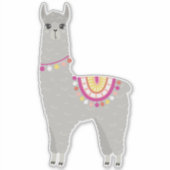 Sticker Fun Grey Llama (Devant)