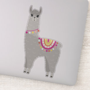 Sticker Fun Grey Llama