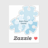 Sticker Fun Jigsaw Puzzle Birthday Blue Favor (Feuille)
