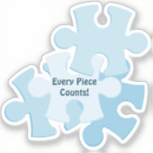 Sticker Fun Jigsaw Puzzle Birthday Blue Favor (Recto)