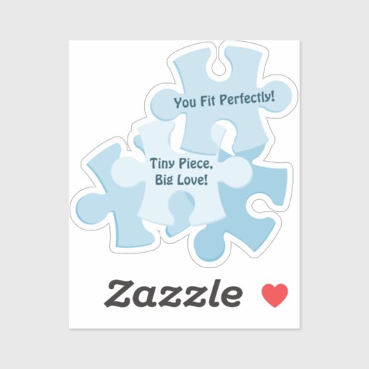 Sticker Fun Jigsaw Puzzle Blue Birthday Motto Favor (Feuille)