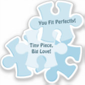 Sticker Fun Jigsaw Puzzle Blue Birthday Motto Favor (Recto)