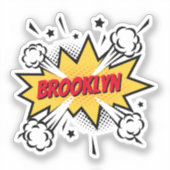 Sticker Fun pop art bande dessinée style légende logo (Recto)