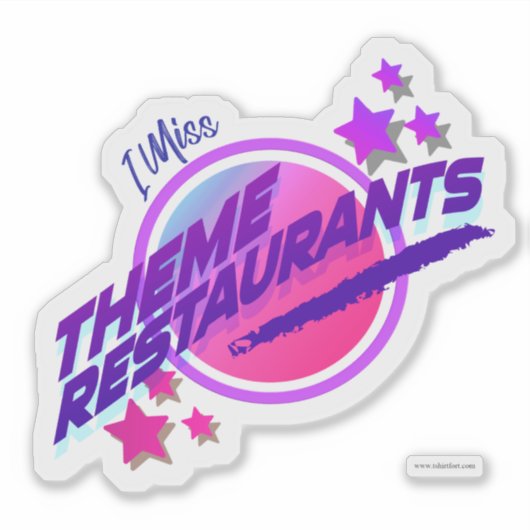 Sticker Fun Retro Thème Restaurant Parody Logo (Devant)