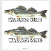 Sticker Fun Walleye King (Feuille)