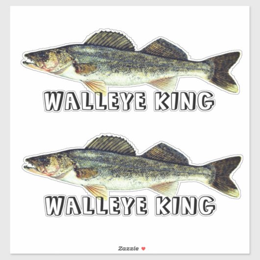 Sticker Fun Walleye King (Feuille)