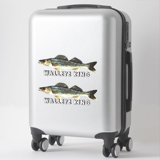 Sticker Fun Walleye King (Sur valise)