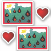 Sticker Fun Whimsical Comic Book Pop Art Set (Devant)