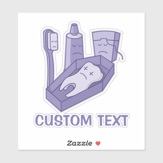 Sticker Funérailles des dents (Feuille)