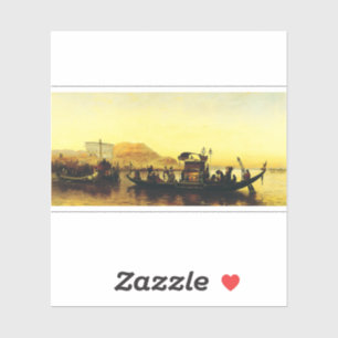 Sticker Funérailles d'une momie sur le Nil par Frederick A