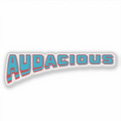 Sticker Funky Blue/Red Vocabulary-Audacious Retro Style (Devant)