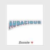 Sticker Funky Blue/Red Vocabulary-Audacious Retro Style (Feuille)