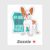 Sticker Funky French Bulldog - Comme My Dog et Two People (Feuille)