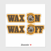 Sticker Funky Karate Wax On - Wax Off (Feuille)