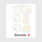 Sticker Funky Math Enseignant Art Pour Femmes Vache Lait F (Feuille)