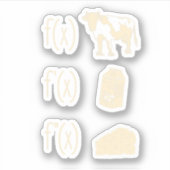 Sticker Funky Math Enseignant Art Pour Femmes Vache Lait F (Devant)