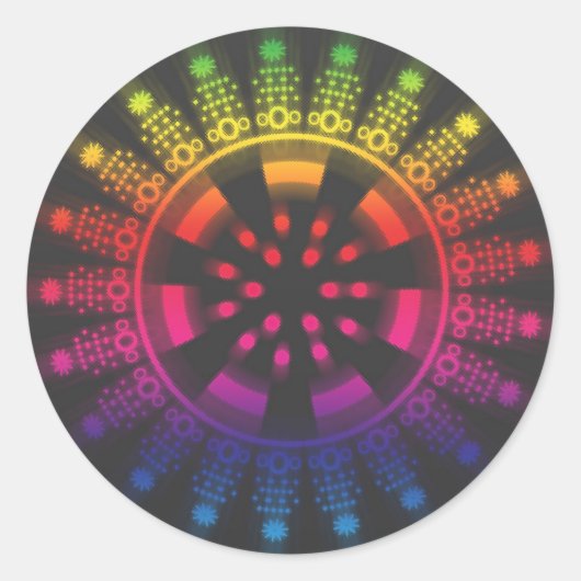 Sticker Funky Psychedelic Circular Fun (Devant)