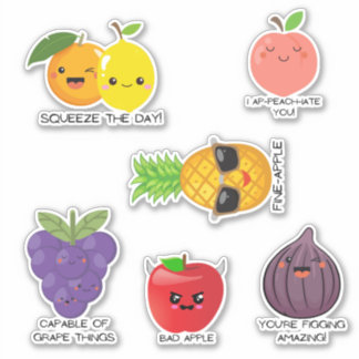Sticker Funky pun de fruits nourriture ordinateur portable