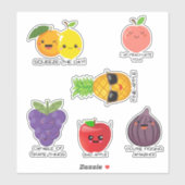 Sticker Funky pun de fruits nourriture ordinateur portable (Feuille)