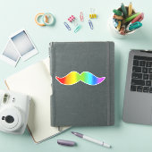 Sticker Funky Rainbow Mustache (Couverture iPad)