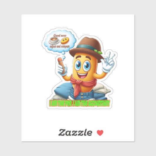 Sticker Funny Accountant (Feuille)