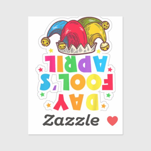 Sticker Funny April Fool's Day Pranks Kit 1st April Jokes (Feuille)