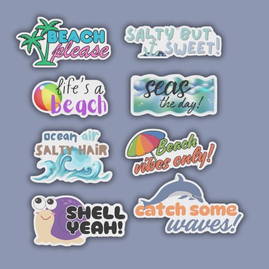 Sticker Funny Beach Jeu à thème étanche