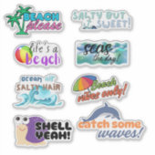 Sticker Funny Beach Jeu à thème étanche (Devant)