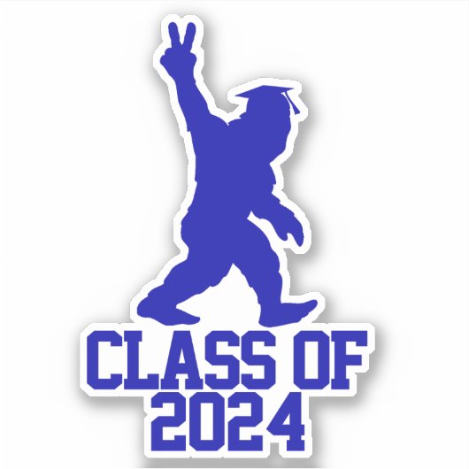 Sticker Funny Bigfoot Class of 2024 - Graduation 2024 (Devant)