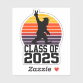 Sticker Funny Bigfoot Classe de 2025 - Graduation 2025 (Feuille)