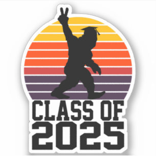 Sticker Funny Bigfoot Classe de 2025 - Graduation 2025