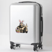 Sticker Funny Bigfoot Easter Egg Rock Sasquatch Easter Day (Sur valise)