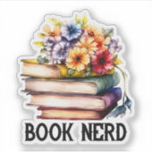 Sticker Funny book nerd les amateurs de lecture (Devant)