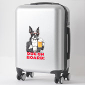 Sticker Funny Boston Terrier Cool Chien à bord (Sur valise)