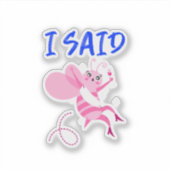 Sticker Funny Bride To Be Cute Cartoon Bridal Gift (Devant)