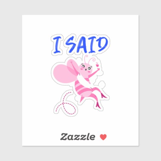 Sticker Funny Bride To Be Cute Cartoon Bridal Gift (Feuille)